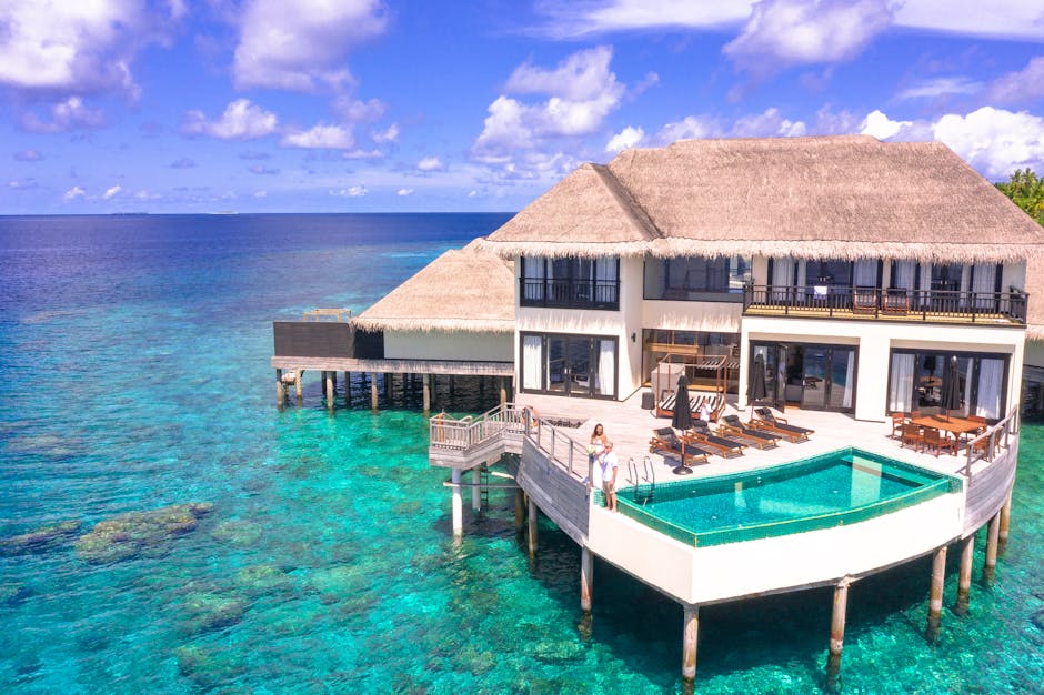 Maldives Villas With Floating Paths and Infinity Loungers